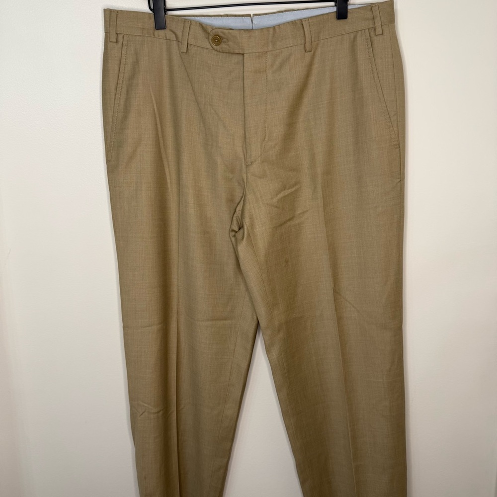 Neiman Marcus Trousers Loro Piana Fabric Super 130s Wool Italy Men's Size 36 Tan